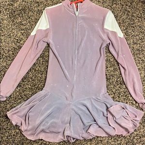 ZipUp Rhinestone Girls Dance/Figure Skating Outfit